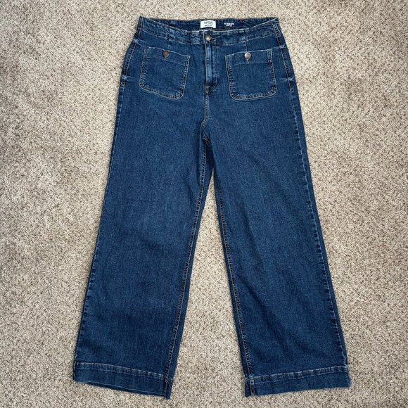 Kensie VintageLuxe The High Rise Wide Leg Jeans Size 12 Denim Pants High Waist - Picture 3 of 9
